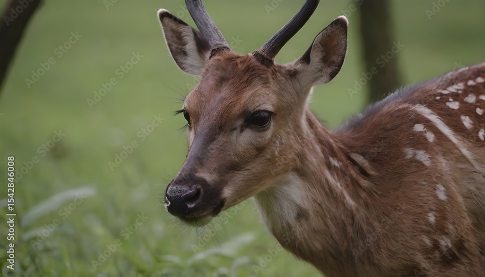 Fototapeta premium closeup of a visayan spotted deer