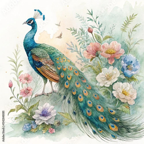 peacock in the garden
