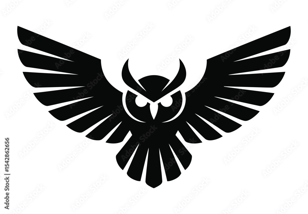 Obraz premium Majestic Owl Wings Spread A Powerful Symbol of Wisdom