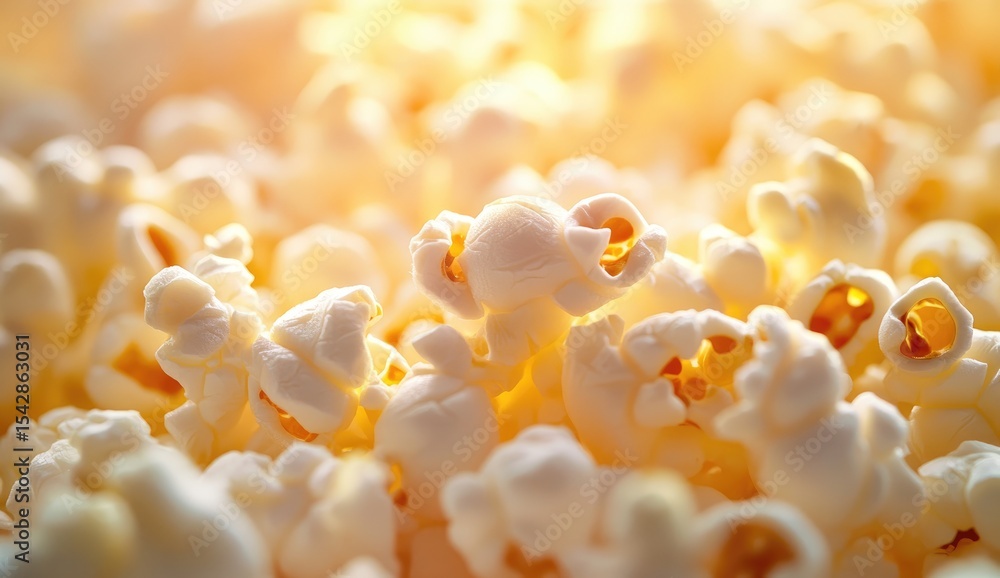 Close-up of popcorn kernels, light-filled Close-up of popcorn kernels, light-filled