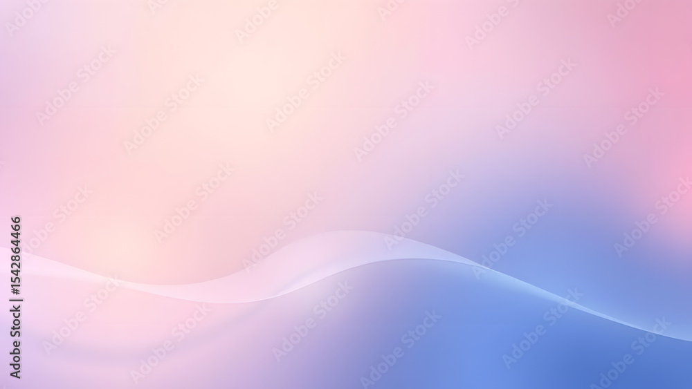 Fototapeta premium Abstract pastel gradient background featuring elegant flowing lines offers a serene and modern design aesthetic.