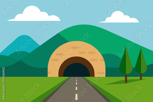 Mountain Tunnel Road A Scenic Passage Through Majestic Peaks