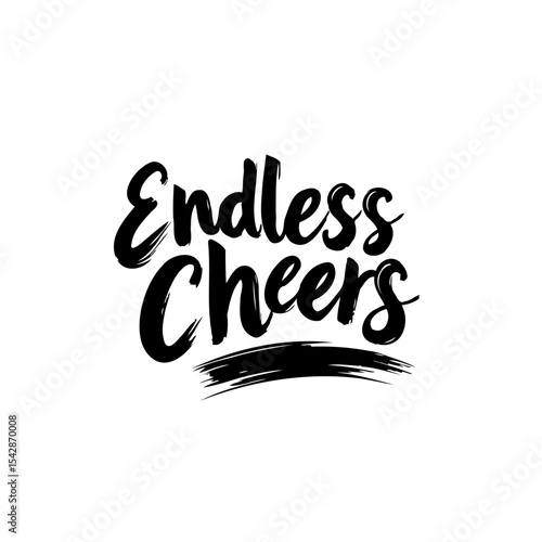 Endless Cheers Typography Design for Celebrations and Festive Occasions Artwork