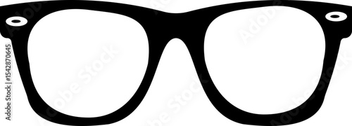 Sunglasses vector icon for fashion accessory design summer eyewear style and sun protection Men and women glasses. hipster frame, fashion black plastic rims. Trendy Optics Art, modern shade graphic