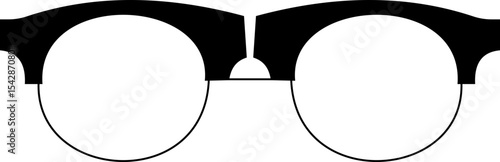 Sunglasses vector icon for fashion accessory design summer eyewear style and sun protection Men and women glasses. hipster frame, fashion black plastic rims. Trendy Optics Art, modern shade graphic