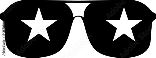 Sunglasses vector icon for fashion accessory design summer eyewear style and sun protection Men and women glasses. hipster frame, fashion black plastic rims. Trendy Optics Art, modern shade graphic