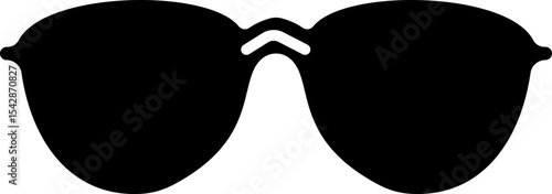 Sunglasses vector icon for fashion accessory design summer eyewear style and sun protection Men and women glasses. hipster frame, fashion black plastic rims. Trendy Optics Art, modern shade graphic