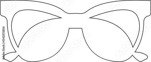 Sunglasses vector icon for fashion accessory design summer eyewear style and sun protection Men and women glasses. hipster frame, fashion black plastic rims. Trendy Optics Art, modern shade graphic