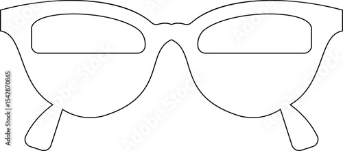 Sunglasses vector icon for fashion accessory design summer eyewear style and sun protection Men and women glasses. hipster frame, fashion black plastic rims. Trendy Optics Art, modern shade graphic