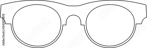 Sunglasses vector icon for fashion accessory design summer eyewear style and sun protection Men and women glasses. hipster frame, fashion black plastic rims. Trendy Optics Art, modern shade graphic