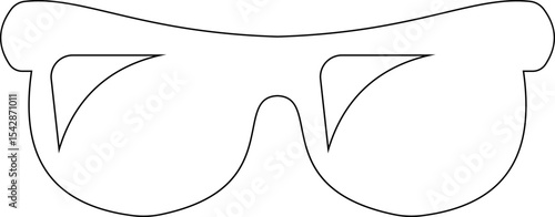 Sunglasses vector icon for fashion accessory design summer eyewear style and sun protection Men and women glasses. hipster frame, fashion black plastic rims. Trendy Optics Art, modern shade graphic