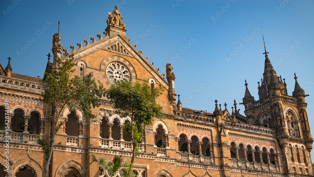 Fototapeta premium Chhatrapati Shivaji Railway Station in Mumbai.