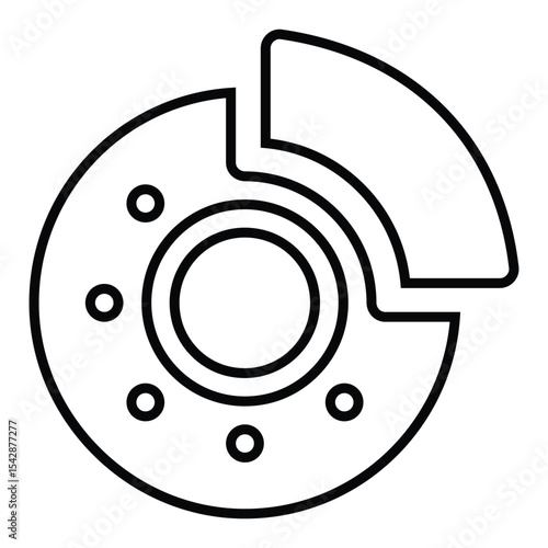 brake line icon design. brake thin black outline symbol vector illustration. editable stroke icon on transparent background.