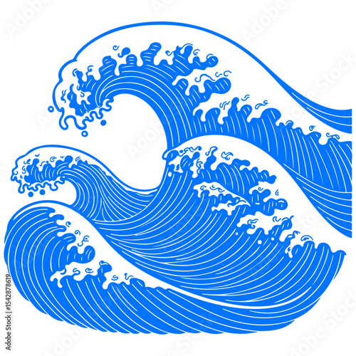 A glorious composition of luxurious and elegant waves, a truly premium vector illustration