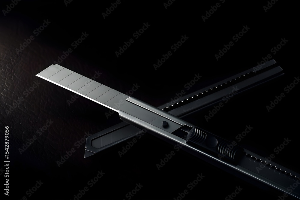 Fototapeta premium knife on black background