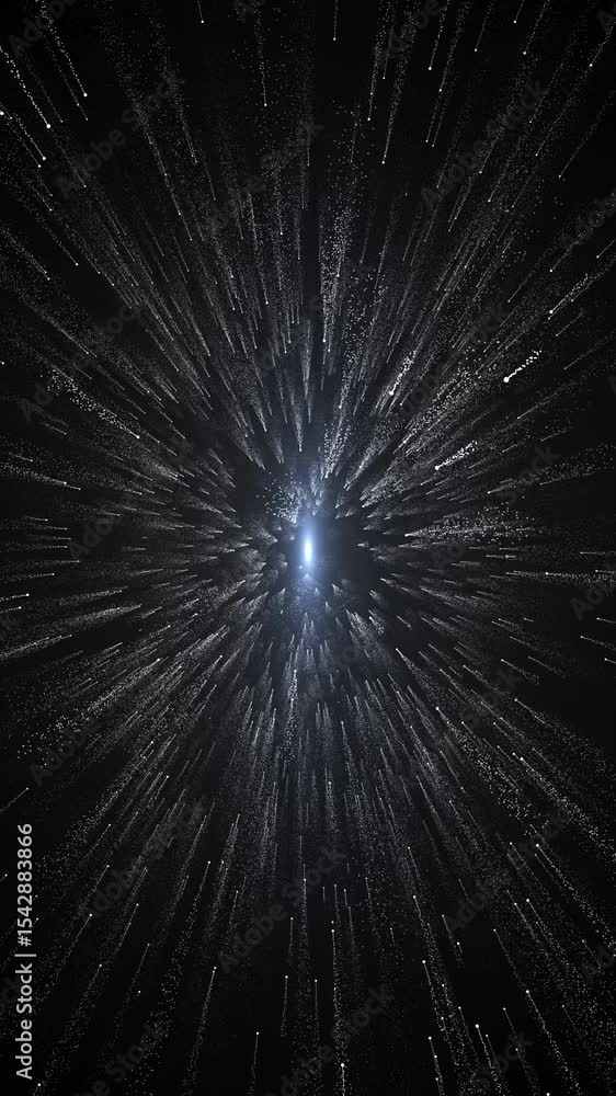 Light particles or space travel, Hyperspace zoom abstract stars moving speed of light exposure time warp speed Lights lines background zoom. Glowing Speed Light Rays Flying Lines tunnel Sci-fi Digital