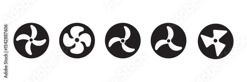 propeller fan icon sign vector