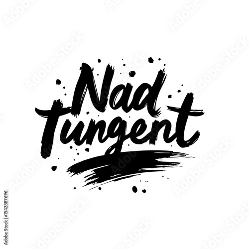 Nad Tungent: Expressive brush stroke typography design, bold and eye-catching text art