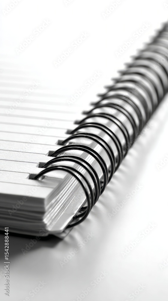 Close Up Of Spiral Bound Notebook Close Up Of Spiral Bound Notebook