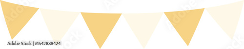 Triangle flag garland 2 colors - yellow-white