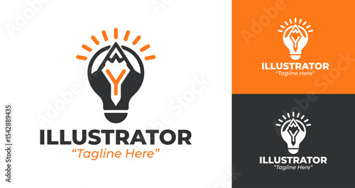 Free Download Clean and Professional Black and Orange Illustrator Logo for Business Branding - GFXLoad