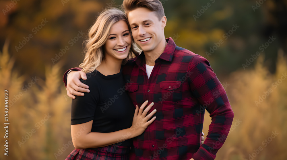 Fototapeta premium happy young couple