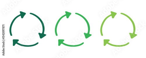 Hand drawn recycle arrow icon Recycling resources symbol Reuse of materials, zero waste, green environment, saving the planet