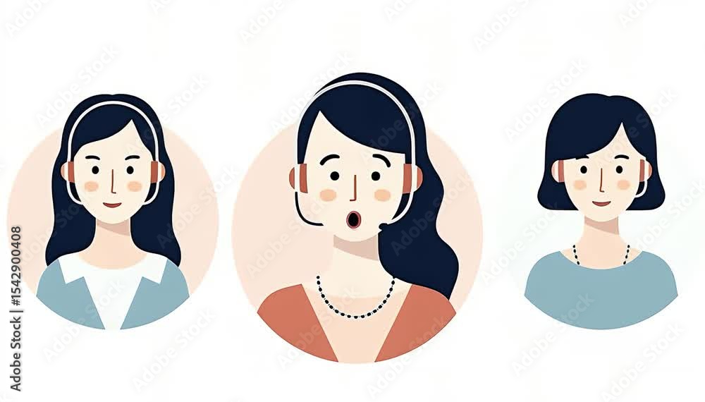 Three customer care women in motion, actively talking and gesturing with headsets on, set against a clean white background, portraying teamwork, communication, and professional support.
Three customer care women in motion, actively talking and gesturing with headsets on, set against a clean white background, portraying teamwork, communication, and professional support.