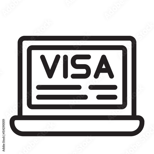 Nomad visa line icon