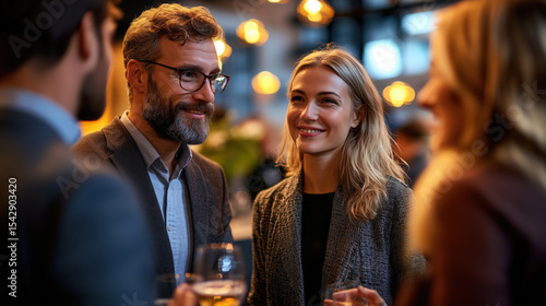 a group of entrepreneurs networking at a business event