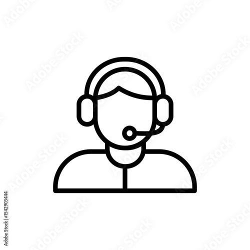 Customer support icon set on transparent background. Symbol of customer service