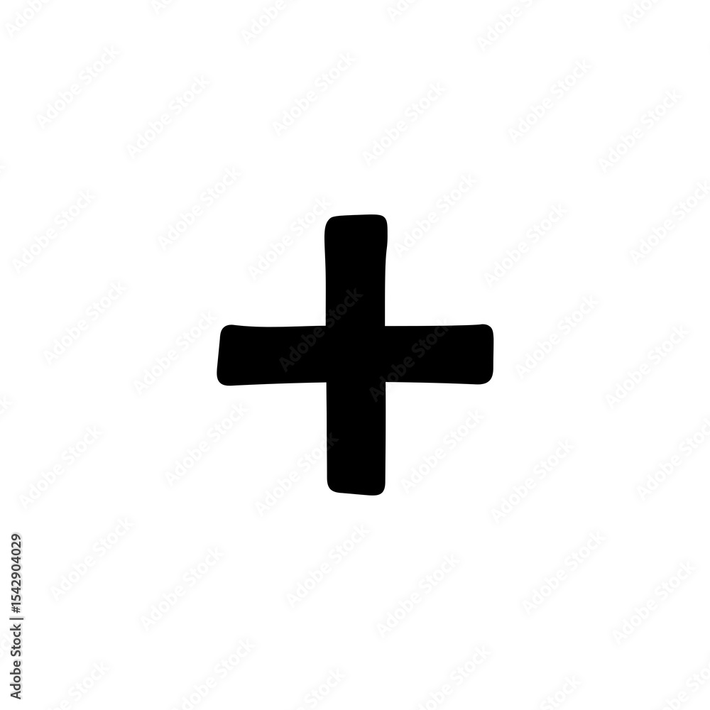 Plus icon set on transparent background. Symbol of positive Plus icon set on transparent background. Symbol of positive