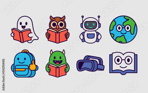 education mascot cartoon element