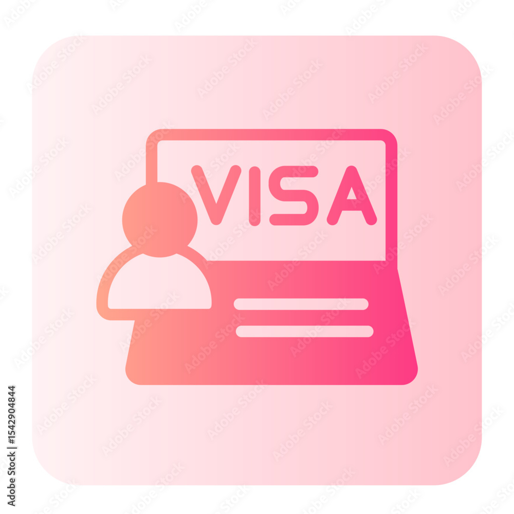 Nomad visa gradient icon Nomad visa gradient icon