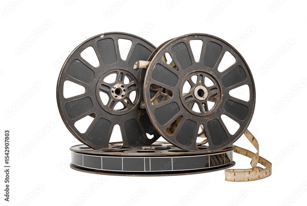 Obraz premium Old film reel forgotten stories