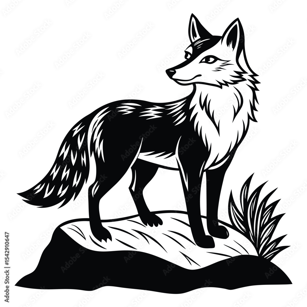 Fototapeta premium Majestic Fox Illustration Wild Animal Art Print