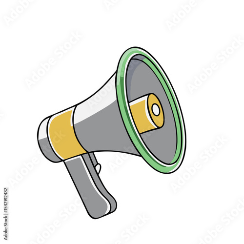 Announcement Megaphone Icon for Marketing Campaigns, Promotional Materials, Social Media Content, Communication Platforms and Public Relations Resources