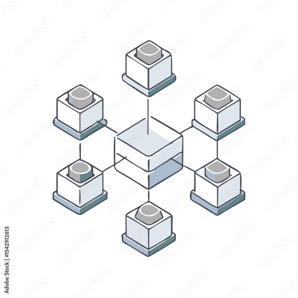 Connection Network Nodes Icon for IT Infrastructure, Digital Transformation, Blockchain Technology, Data Systems and Tech Connectivity Illustrations Connection Network Nodes Icon for IT Infrastructure, Digital Transformation, Blockchain Technology, Data Systems and Tech Connectivity Illustrations