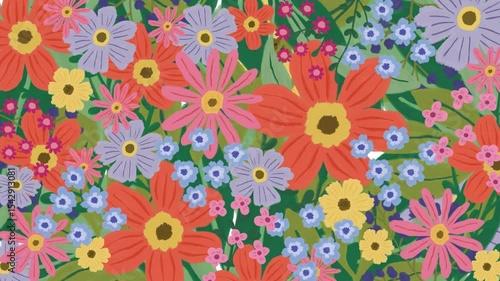 Wallpaper Mural seamless floral pattern video background Torontodigital.ca