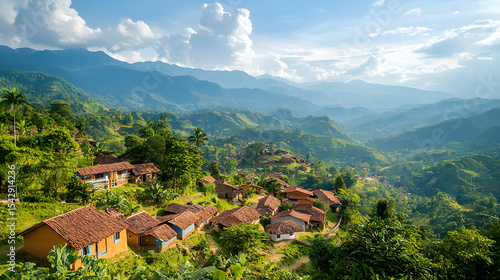 Village of the Kogi Indians in the mountains of the Sierra Nevada - Santa Marta Magdalena Colombia