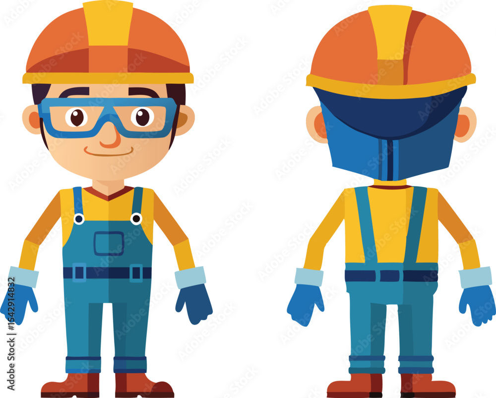 builder cartoon character safety builder cartoon character safety