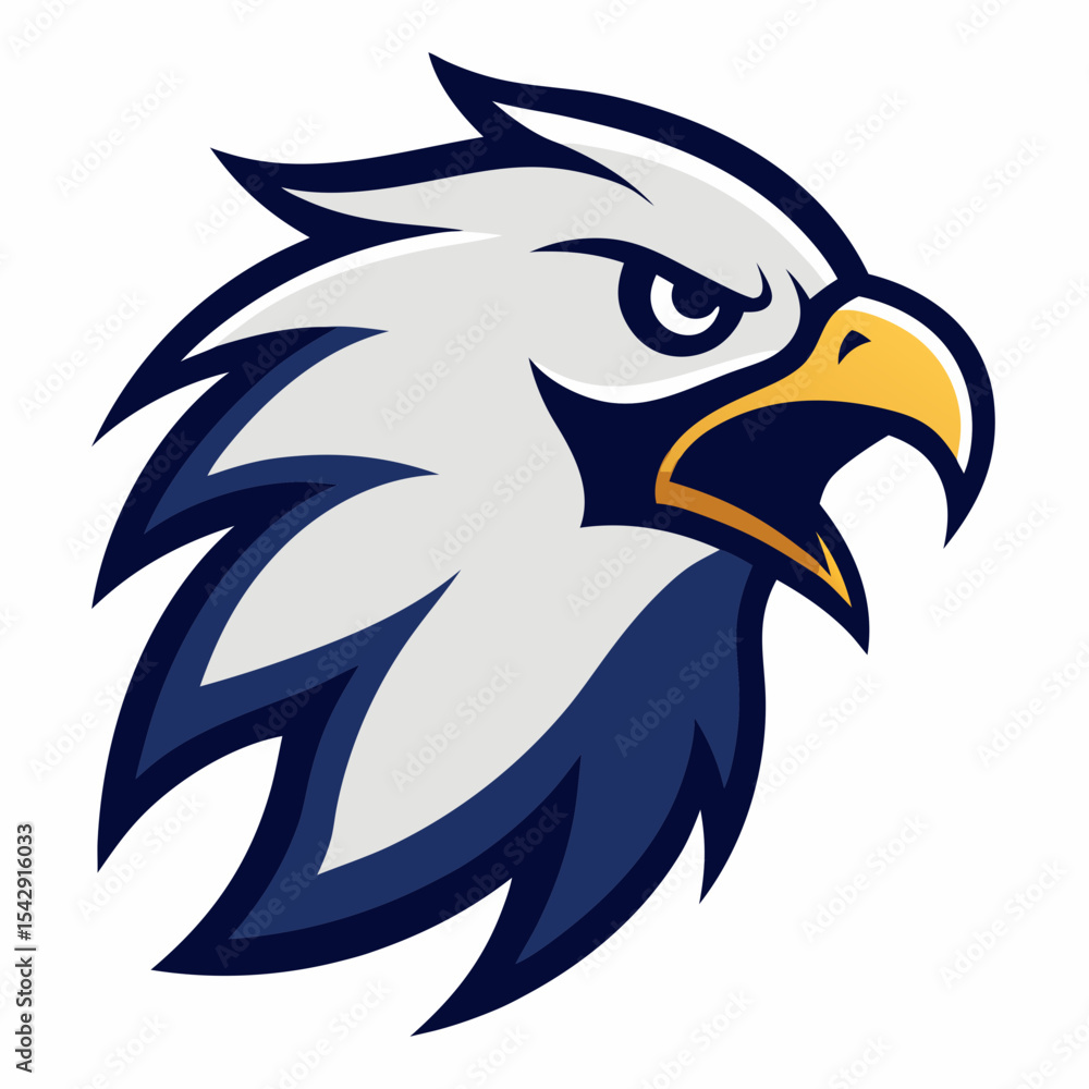 Obraz premium eagle head vector illustration isolated