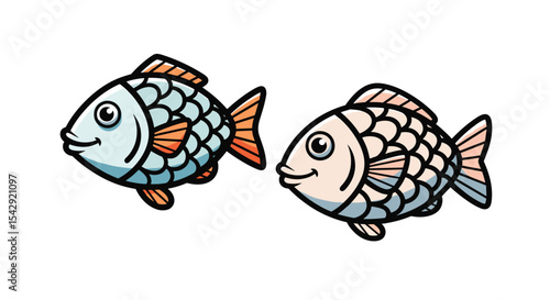 Aquatic Animals Delightful Swimming Fishes Diverse Colors Scales Ocean Life Water Creatures Marine World