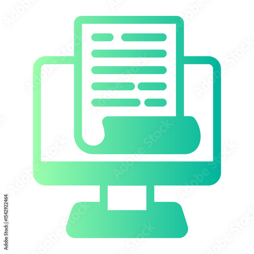 Distance learning gradient icon