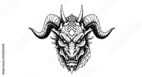 A Beastly Visage A Fearsome Gaze A Portrait of Intimidation and Power Depiction