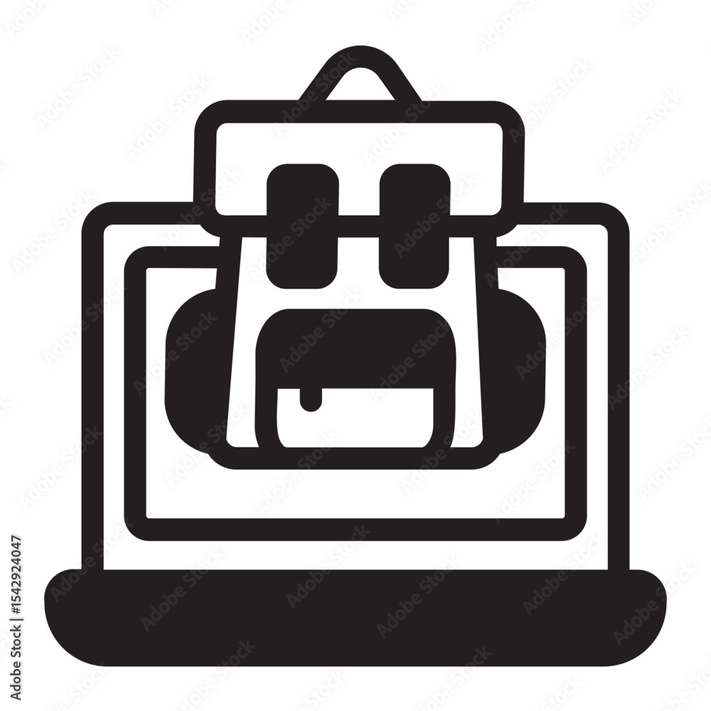 Backpack glyph icon Backpack glyph icon