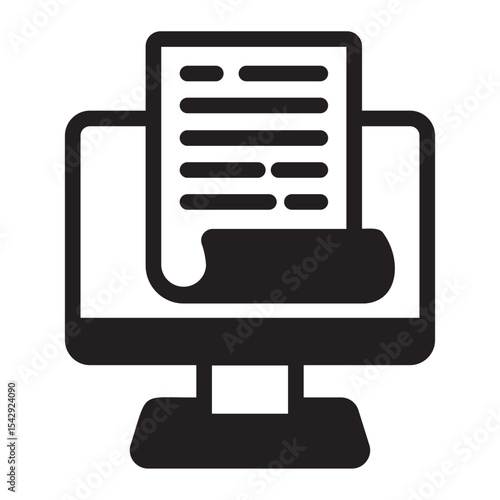 Distance learning glyph icon