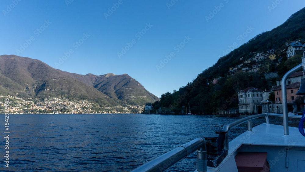 Obraz premium Lake Como Italy Scenic View from Boat