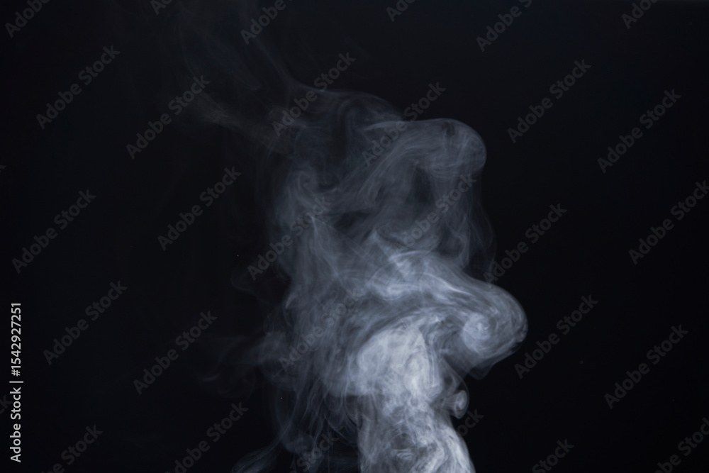 custom made wallpaper toronto digitalWhite Smoke Swirls on Black Background for Composite Use