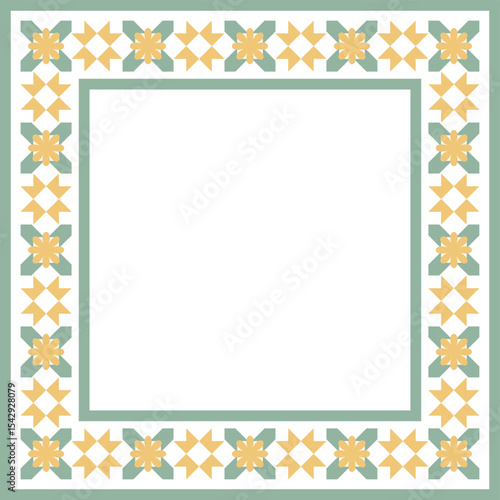 Moroccan ethnic art border frame. Decorative elements. for printings, book, background, story book and other purposes.